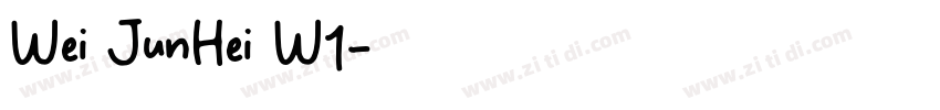 Wei JunHei W1字体转换